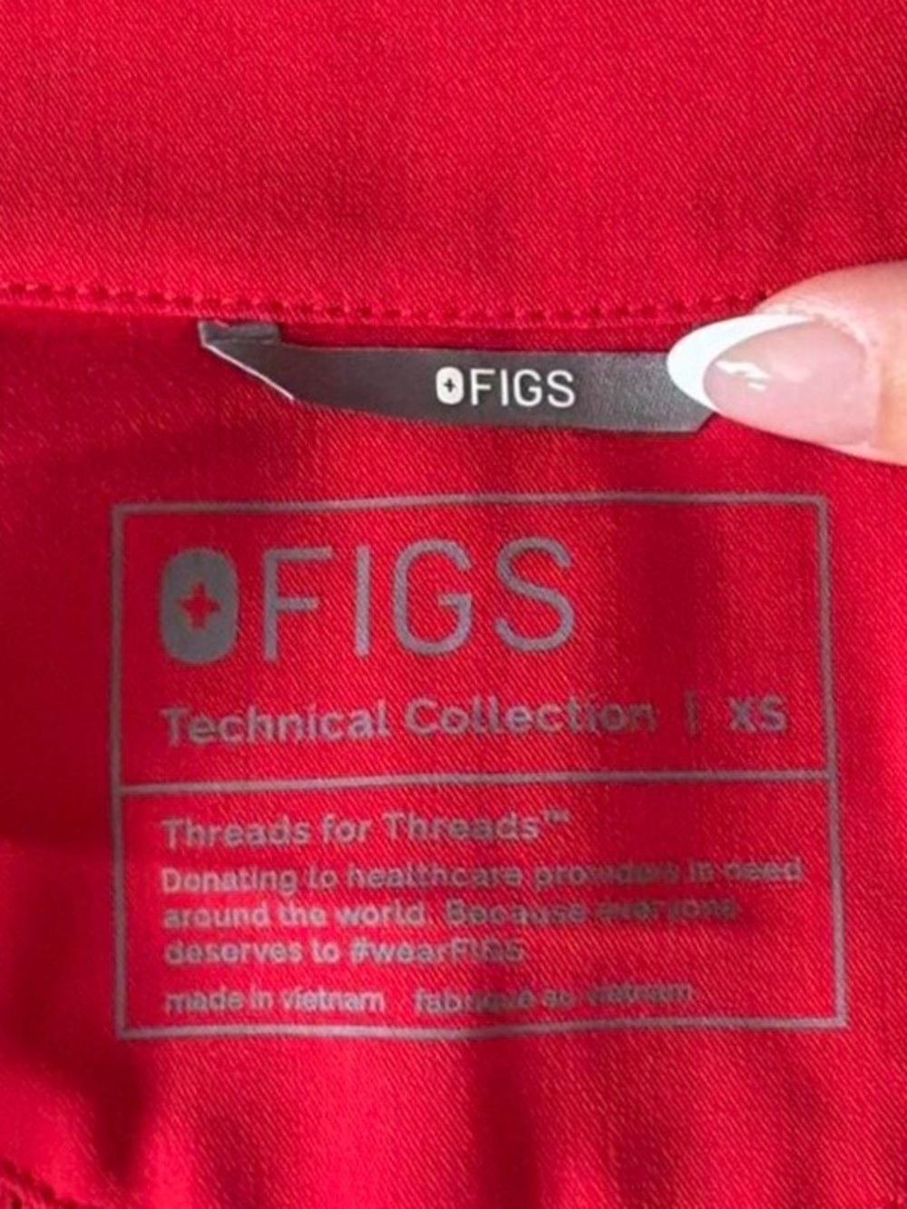 FIGS Sydney Scrub Jacket Winning Red Size XS NWOT - Picture 11 of 12